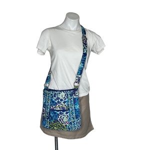 Vera Bradley Blue Floral Print Crossbody Bag